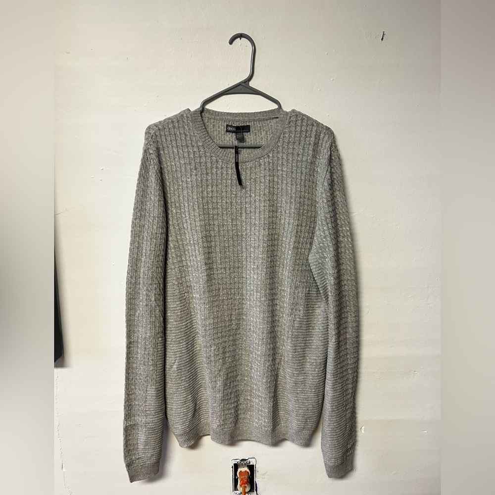 ASOS Men's Knit Grey Crewneck Sweater